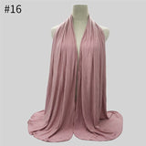 Multicolor Soft Elastic Cotton Muslim Hijab Jersey Scarf