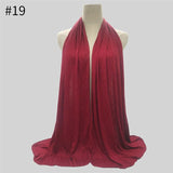 Multicolor Soft Elastic Cotton Muslim Hijab Jersey Scarf