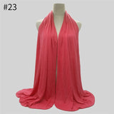 Multicolor Soft Elastic Cotton Muslim Hijab Jersey Scarf
