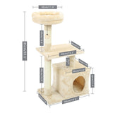 Cat Tree House Condo Playground Stratcher Furniture for Cats Kittens Multi-Level Tower for Cats Play Cozy Nest Home Pet Cat Toys