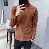 Winter New Men's Turtleneck Sweaters Black Sexy Brand Knitted Pullovers