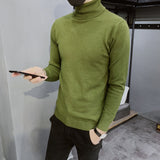 Winter New Men's Turtleneck Sweaters Black Sexy Brand Knitted Pullovers
