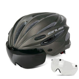 GUB K80 Cycling Helmet with Visor Magnetic Goggles Integrally-molded 58-62cm for Men Women