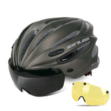 GUB K80 Cycling Helmet with Visor Magnetic Goggles Integrally-molded 58-62cm for Men Women