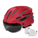 GUB K80 Cycling Helmet with Visor Magnetic Goggles Integrally-molded 58-62cm for Men Women