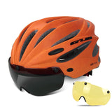 GUB K80 Cycling Helmet with Visor Magnetic Goggles Integrally-molded 58-62cm for Men Women