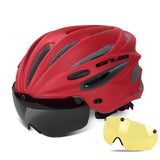GUB K80 Cycling Helmet with Visor Magnetic Goggles Integrally-molded 58-62cm for Men Women