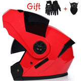New Flip Up Motorcycle Helmet Motorbike Modular Dual Lens Motocross Moto Helmet Crash Full Face Helmets Casco Moto Casque