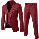 New Men Spring 3 Pieces Classic Blazers Suit Sets Men Business Blazer +Vest +Pants Suits Sets Autumn Men Wedding Party Set