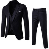 New Men Spring 3 Pieces Classic Blazers Suit Sets Men Business Blazer +Vest +Pants Suits Sets Autumn Men Wedding Party Set