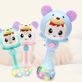 LED Flashing Baby Rattles Infant Bells Juguetes Music Hand Bells Rattles Newborn Baby Toy Early Educational Baby Toys 0-12M