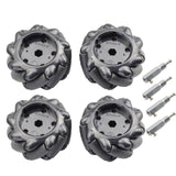 5/10/15KG Load 60/80/96mm Omni Mecanum Wheel with 4/6mm TT Hubs for Arduino Raspberry Pi DIY STEM Robot Car Chassis Toy Parts