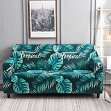 Tropical Leaves Elastic Sofa Cover Stretch Couch Slipcover Living Room Sectional Case Sofa Furniture Protector 1/2/3/4 Seater