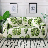 Tropical Leaves Elastic Sofa Cover Stretch Couch Slipcover Living Room Sectional Case Sofa Furniture Protector 1/2/3/4 Seater