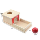Toddler Wood Montessori Match Permanent Ball Box Round Rectangular Box Coin Box Toys for Children Unisex Baby 12 Month Boys Girl