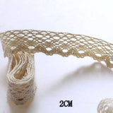 5 yards  of White Beige Cotton Embroidered Flower bud silk screen ribbon fabric with the edge of manual sewing process materials