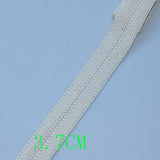 5 yards  of White Beige Cotton Embroidered Flower bud silk screen ribbon fabric with the edge of manual sewing process materials