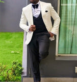Slim Fit Groomsmen One Button Groom Tuxedos Peak Blue Lapel Men Suits Wedding Best Man 3 Pieces ( Jacket+Pants+Vest+Tie ) C825