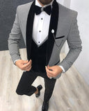 Slim Fit Groomsmen One Button Groom Tuxedos Peak Blue Lapel Men Suits Wedding Best Man 3 Pieces ( Jacket+Pants+Vest+Tie ) C825