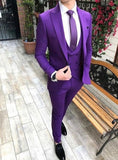 Slim Fit Groomsmen One Button Groom Tuxedos Peak Blue Lapel Men Suits Wedding Best Man 3 Pieces ( Jacket+Pants+Vest+Tie ) C825