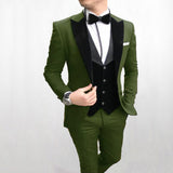 Slim Fit Groomsmen One Button Groom Tuxedos Peak Blue Lapel Men Suits Wedding Best Man 3 Pieces ( Jacket+Pants+Vest+Tie ) C825