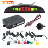 CarPro Parking Sensor Auto Parktronic Kit LED Display Auto Parking Radar with 4 Sensors  Reverse Backup Monitor Detector System