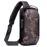 Men's Waterproof Oxford Multifunction Crossbody Bag Anti-theft Shoulder Bags Short Trip Messenger Chest Bag Pack For Male