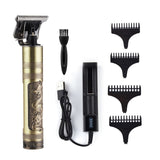 Professional Barber Rechargeable Electric Hair Clipper with T-Outliner Finish