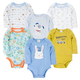 Kavkas New Baby Boys Bodysuit 6 PCS 3 PCS Long Sleeve Cotton Baby Boy Girl Clothes 0-3 months Newborn body bebe Clothing
