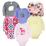 Kavkas New Baby Boys Bodysuit 6 PCS 3 PCS Long Sleeve Cotton Baby Boy Girl Clothes 0-3 months Newborn body bebe Clothing