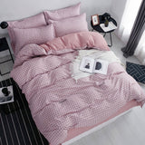Pink Leopard Printed Plaid Dot Kids Bed Cover Set Duvet Cover Adult Child Bed Sheet and Pillowcase Comforter Bedding Set 61007
