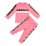 1-6Y Girls Clothing Sets 2020 Autumn Winter Toddler Girls Clothes Outfit Kids Leopard Print Tracksuit For Boys Children Clothing - shopwishi 