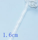 4YARD Apparel Sewing Fabric  DIY Ivory Cream Black Trim Cotton Crocheted Lace Fabric Ribbon Handmade Accessories Craft 11021