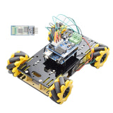New Style Mini Arduino RC Mecanum Wheel Omni Robot Car Chassis Kit with TT Motor for Raspberry Pi Mixly Scratch Program STEM Toy