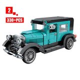 City Mechanical Classic Car MOC Model Bricks Creator Technic Classical Convertible Racing Vehicle Building Blocks Toys For Kids - shopwishi 