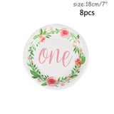 WEIGAO 1pcs 1 2 3 Birthday Caps Flower Crown 1st Birthday Hat Newborn Baby Birthday Headband 1 Year Birthday Party Decorations