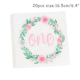WEIGAO 1pcs 1 2 3 Birthday Caps Flower Crown 1st Birthday Hat Newborn Baby Birthday Headband 1 Year Birthday Party Decorations