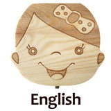 Baby Wood Tooth Box Organizer Milk Teeth Storage Language Spain English Collect Teeth Umbilica Save Gifts Baby Tooth Box