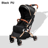 Babyfond 5.8 kg Light Stroller Gold Frame Car Portable Carriage Umbrella Baby Stroller Newborn Travelling Pram on Plane Gifts
