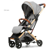 Babyfond 5.8 kg Light Stroller Gold Frame Car Portable Carriage Umbrella Baby Stroller Newborn Travelling Pram on Plane Gifts
