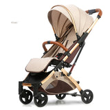 Babyfond 5.8 kg Light Stroller Gold Frame Car Portable Carriage Umbrella Baby Stroller Newborn Travelling Pram on Plane Gifts