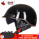 GXT DOT Certification Retro Motorcycle Helmet Moto Helmet Scooter Vintage Half Face Biker Motorbike Crash Moto Helmet Casco Moto