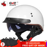 GXT DOT Certification Retro Motorcycle Helmet Moto Helmet Scooter Vintage Half Face Biker Motorbike Crash Moto Helmet Casco Moto