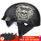 GXT DOT Certification Retro Motorcycle Helmet Moto Helmet Scooter Vintage Half Face Biker Motorbike Crash Moto Helmet Casco Moto