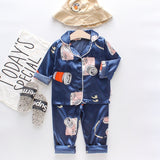 Children's Pajamas Set Baby Boy Girl Clothes Summer Sleepwear Set Kids Cartoon Printed Tops+Shorts Toddler Clothing Sets