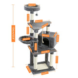 Cat Tree House Condo Playground Stratcher Furniture for Cats Kittens Multi-Level Tower for Cats Play Cozy Nest Home Pet Cat Toys