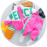 2020 Autumn Kid Boy Girl Clothing New Casual Tracksuit Long Sleeve Letter Zipper Sets Infant Clothes Baby Pants 1 2 3 4 Years