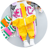 2020 Autumn Kid Boy Girl Clothing New Casual Tracksuit Long Sleeve Letter Zipper Sets Infant Clothes Baby Pants 1 2 3 4 Years