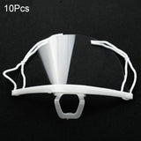10pcs Hygiene Safety Plastic Visor Transparent Face Shield