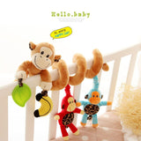 Soft Baby Toys 0-12 Months music Crib Stroller Hanging Spiral kids sensory Educational Toy For newborn babies rattles Bed Bell